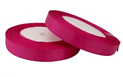 Лента атласная 1,2 см Насыщенно-малиновый 23 м
