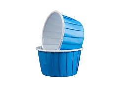 Капсулы для капкейков жесткий борт "Синий" 100 шт