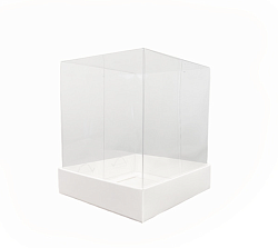 Коробка для бенто торта 15 см*15 см*18 см прозрачная