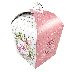 Коробка для кулича "Весенняя пасха" 17 см*17 см*26 см