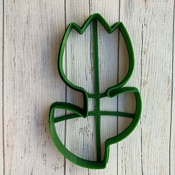 Вырубка для пряников "Тюльпан с двумя лепестками 2" 10 см