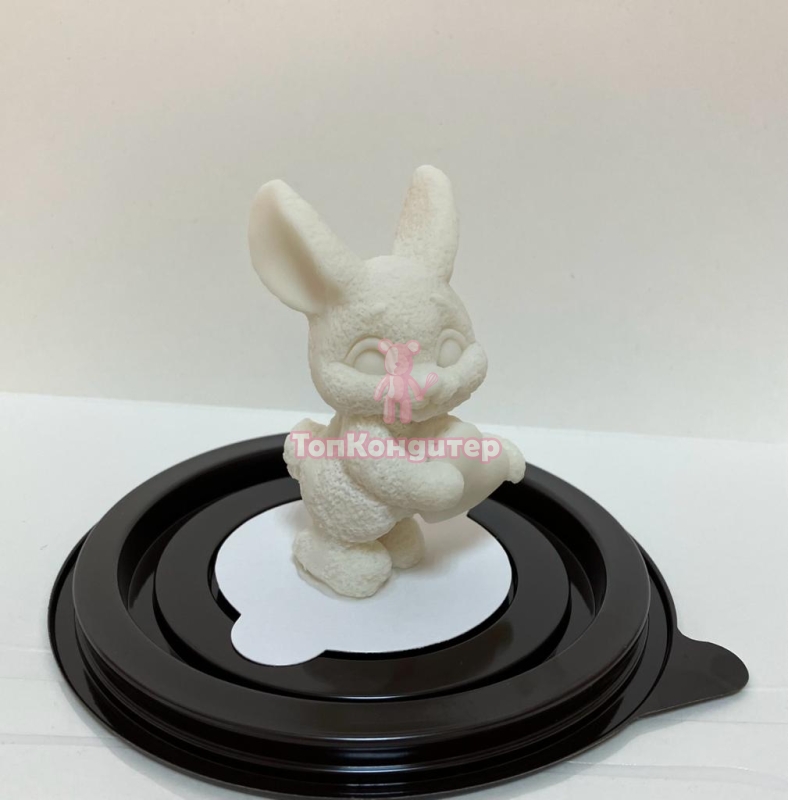 Фигура из шоколадной глазури Зайка с сердечком 8,5*5см