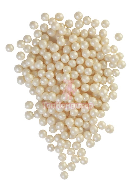 Драже «Жемчуг» зёрна риса в цветной кондитерской глазури белоснежный 6-8 мм, 50 гр