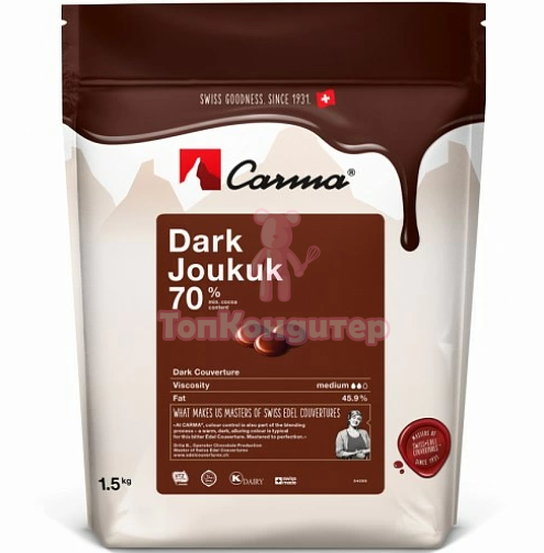 Carma Шоколад горький "JOUKUK" 70% 1,5 кг